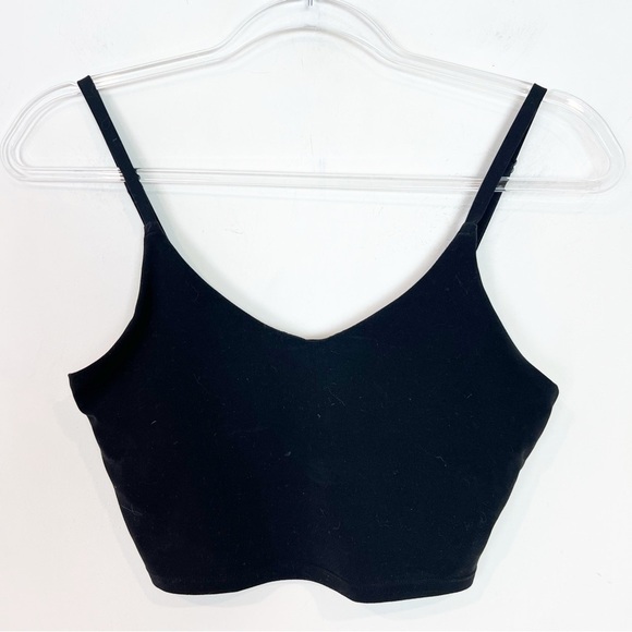 ATHLETA BLACK CROP ATHLETIC SPORTS BRA TANK TOP WOMENS SZ XS - Picture 2 of 4